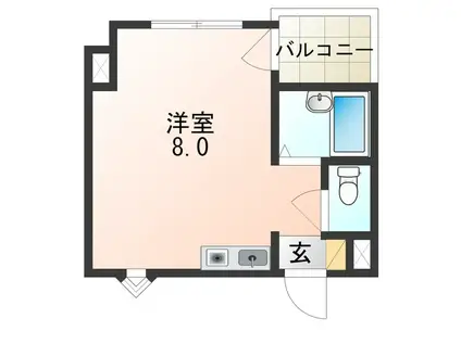 アルザ21(1K/4階)の間取り写真