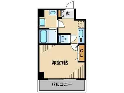 バージュアル浦和ウエスト(1K/7階)の間取り写真