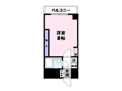 ラ・レジダンス・ド・リベルテ(ワンルーム/2階)の間取り写真