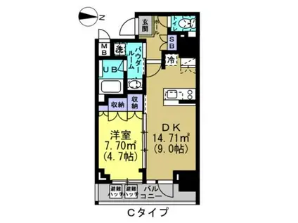 ルーラル二十四番館(1LDK/3階)の間取り写真