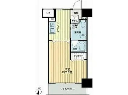  アミスタ湘南(2LDK/3階)の間取り写真
