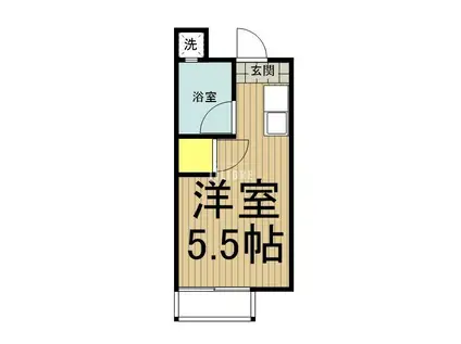 田中アパート(ワンルーム/1階)の間取り写真
