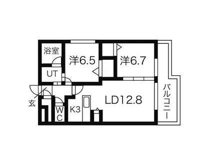 N-STAGE.STELLA エヌステージステラ(2LDK/3階)の間取り写真