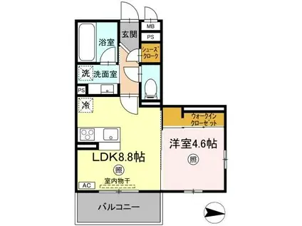 C&AーI(1LDK/2階)の間取り写真