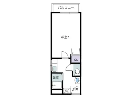 カーサ フェリース(1K/4階)の間取り写真