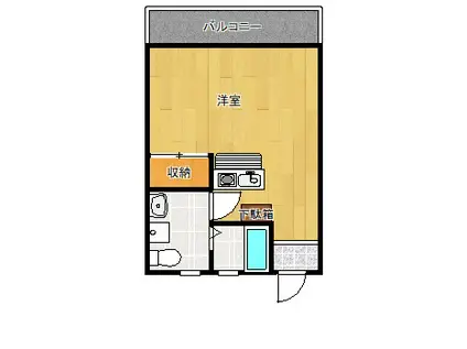 ワコーレ城内(ワンルーム/2階)の間取り写真