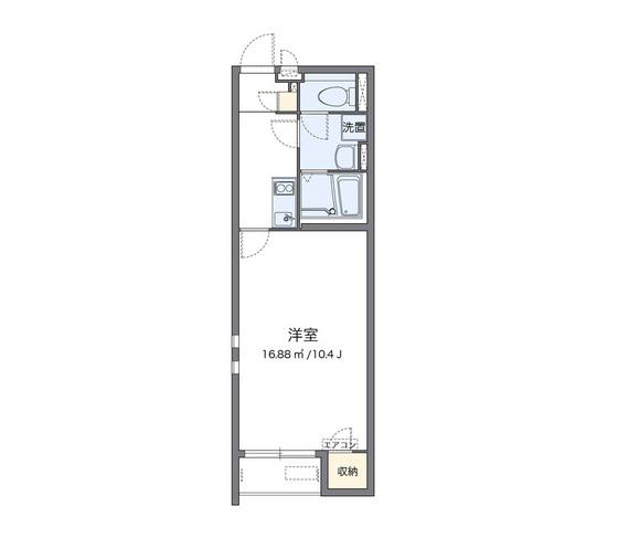 クレイノ木屋(1K/2階)の間取り写真