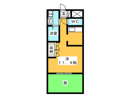 BLUE BOSS(ワンルーム/1階)の間取り写真