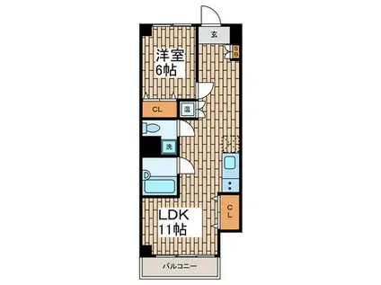 セブンスターマンション五反田(1LDK/3階)の間取り写真