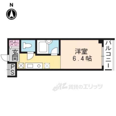 パレス室町(1K/5階)の間取り写真