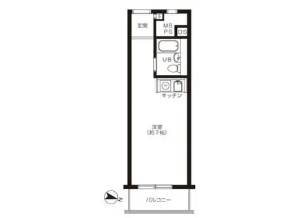 飯田橋ハイタウン(ワンルーム/11階)の間取り写真