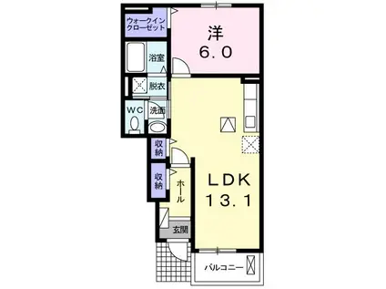 セントルナ(1LDK/1階)の間取り写真
