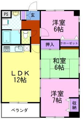 SEAGULL(3LDK/4階)の間取り写真
