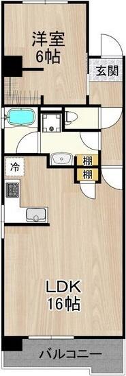 フジマンション(1LDK/2階)の間取り写真