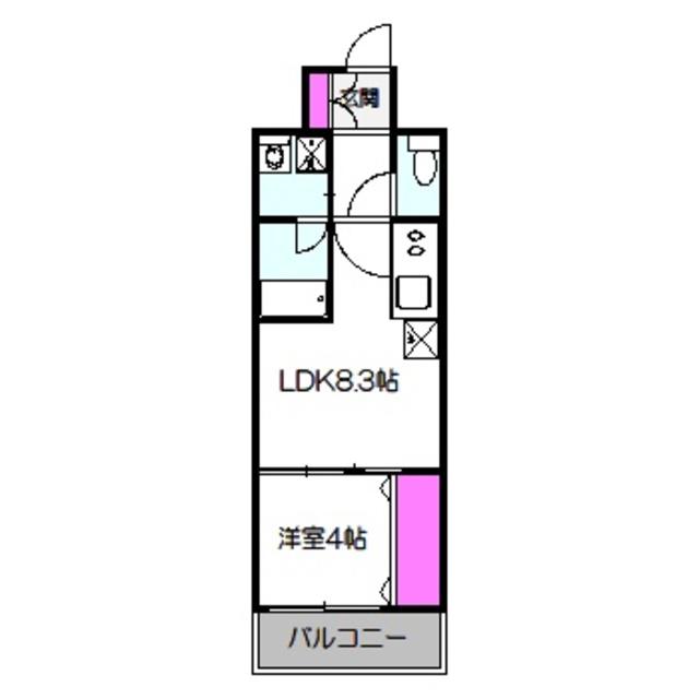 スプランディッドあびこ駅前(1LDK/11階)の間取り写真