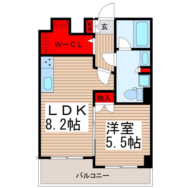 東京メトロ有楽町線 地下鉄成増駅 徒歩1分 7階建 築56年(1LDK/3階)の間取り写真