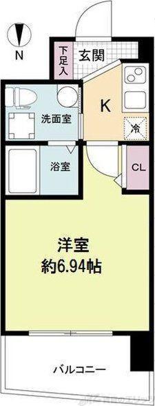 セレニテ江坂ルフレ(1K/5階)の間取り写真