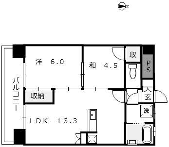 N&A APARTMENT(2LDK/5階)の間取り写真