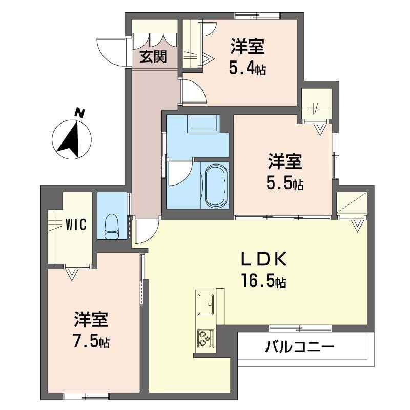 セントリビエII(3LDK/2階)の間取り写真