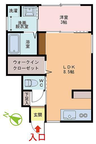 LA SOURCE(1LDK/1階)の間取り写真