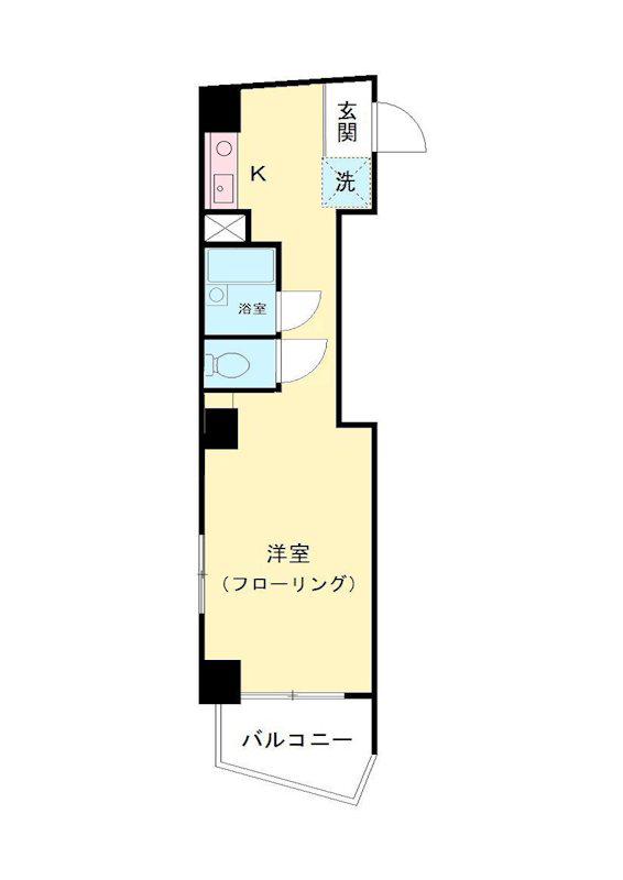 シャントレル(ワンルーム/4階)の間取り写真