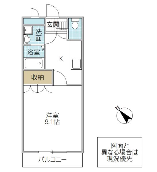 コンフォース・住吉(1K/1階)の間取り写真
