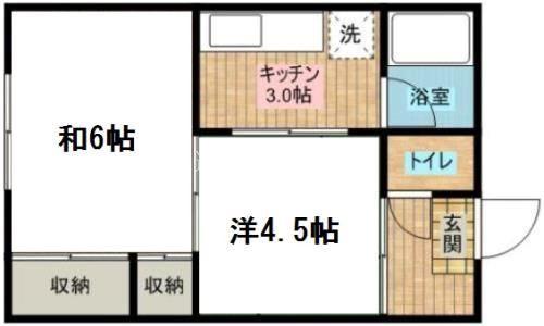 コーポアイ(2K/2階)の間取り写真