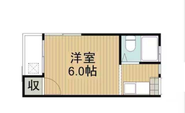 二幸ハウス(1K/2階)の間取り写真