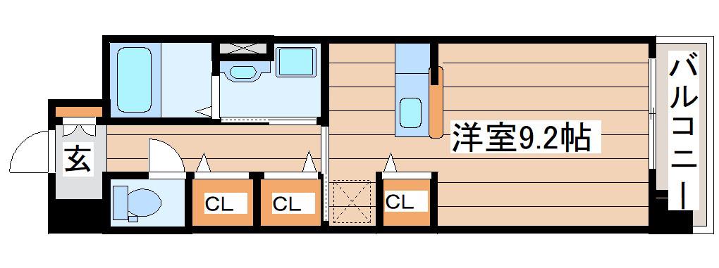 レジデンス仙台泉(ワンルーム/2階)の間取り写真