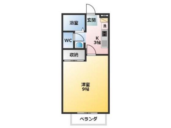 エステートピアM(1K/2階)の間取り写真