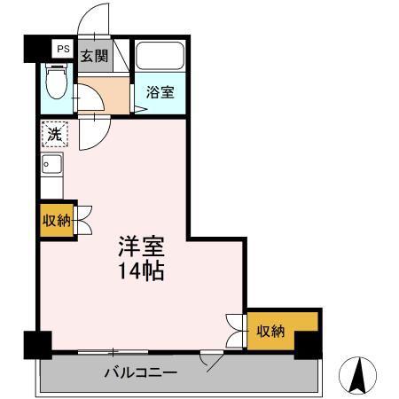 グランテラス柏木(ワンルーム/4階)の間取り写真