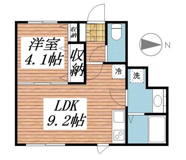 I-WOOD下保谷(1LDK/1階)の間取り写真