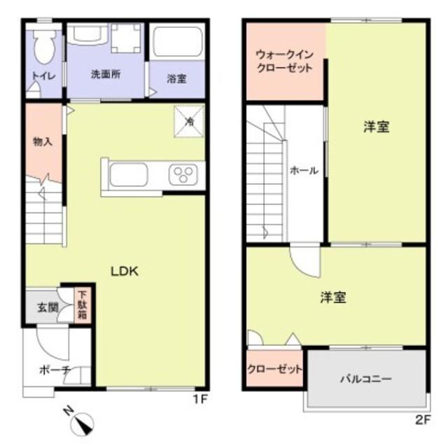 フォレストメゾン高石(2LDK/1階)の間取り写真