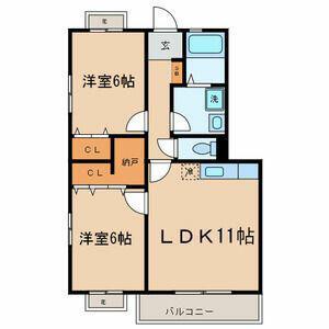 ガーデンハイツ大泉学園(2LDK/2階)の間取り写真