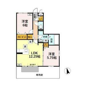 DROOM京命(2LDK/1階)の間取り写真