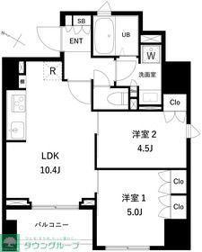 タスキプライムテラス本蓮沼(2LDK/8階)の間取り写真