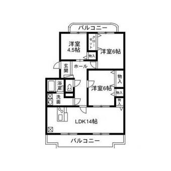 グランディール(3LDK/1階)の間取り写真