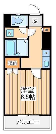 メゾン ド ムートン(1K/3階)の間取り写真