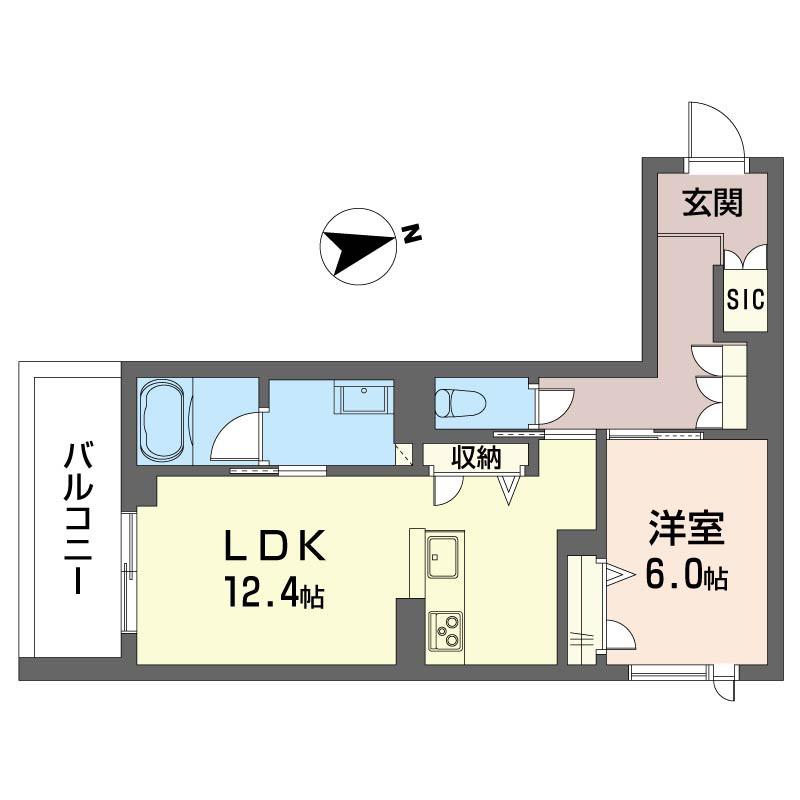 カ・ピリナ柏(1LDK/2階)の間取り写真
