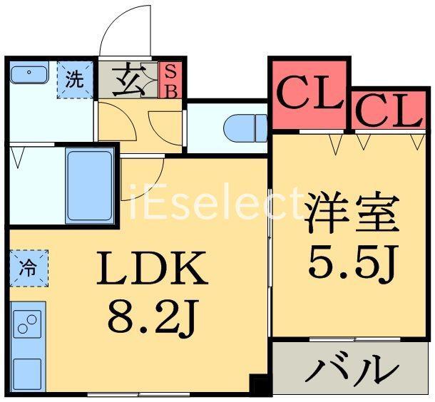 プラチナレジデンス(1LDK/2階)の間取り写真