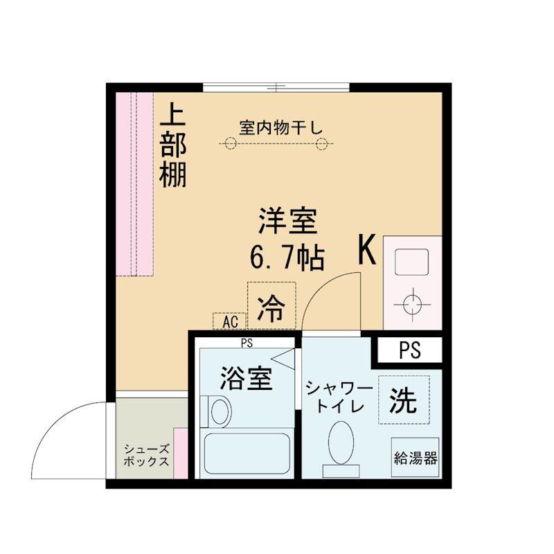 COCOFLAT北千住ノース(ワンルーム/2階)の間取り写真