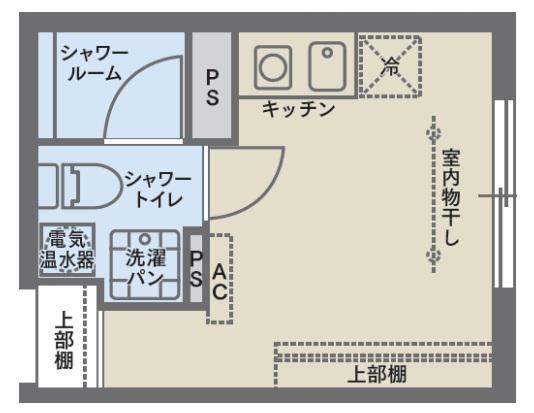 COCOFLAT HEIWAJIMA(ワンルーム/2階)の間取り写真
