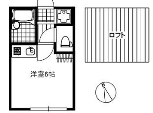QUENEL 栄町(ワンルーム/2階)の間取り写真