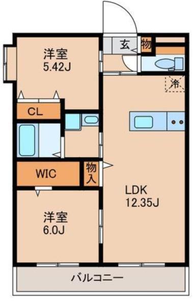 NEIGHBORSII(2LDK/1階)の間取り写真