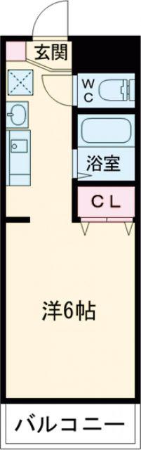 大保ハイツ B(ワンルーム/3階)の間取り写真