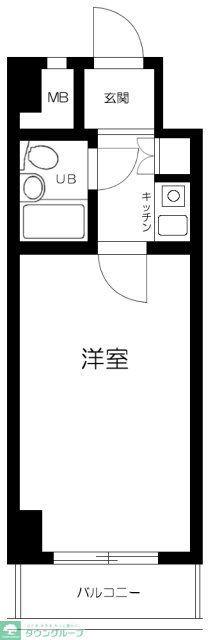 ヴェラハイツ大森(1K/4階)の間取り写真