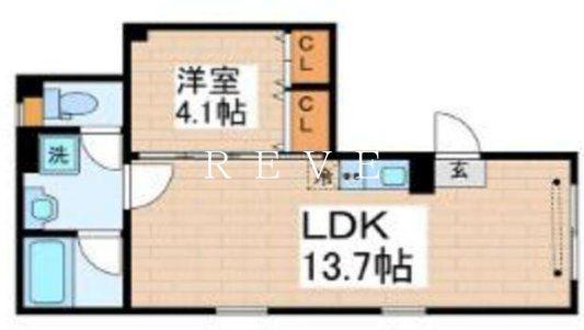 SKY RESIDENCE 新御徒町(1LDK/5階)の間取り写真