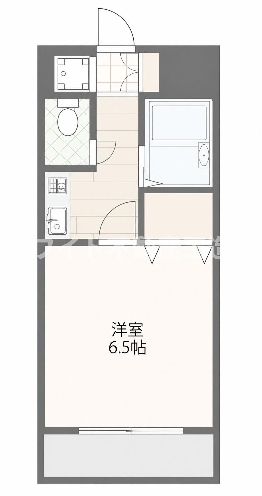 グランデージ今里(1K/10階)の間取り写真
