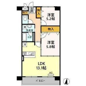 U-DINE市場木(2LDK/4階)の間取り写真