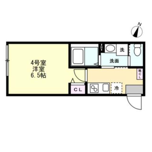ベイルーム相模原LINO(1K/1階)の間取り写真
